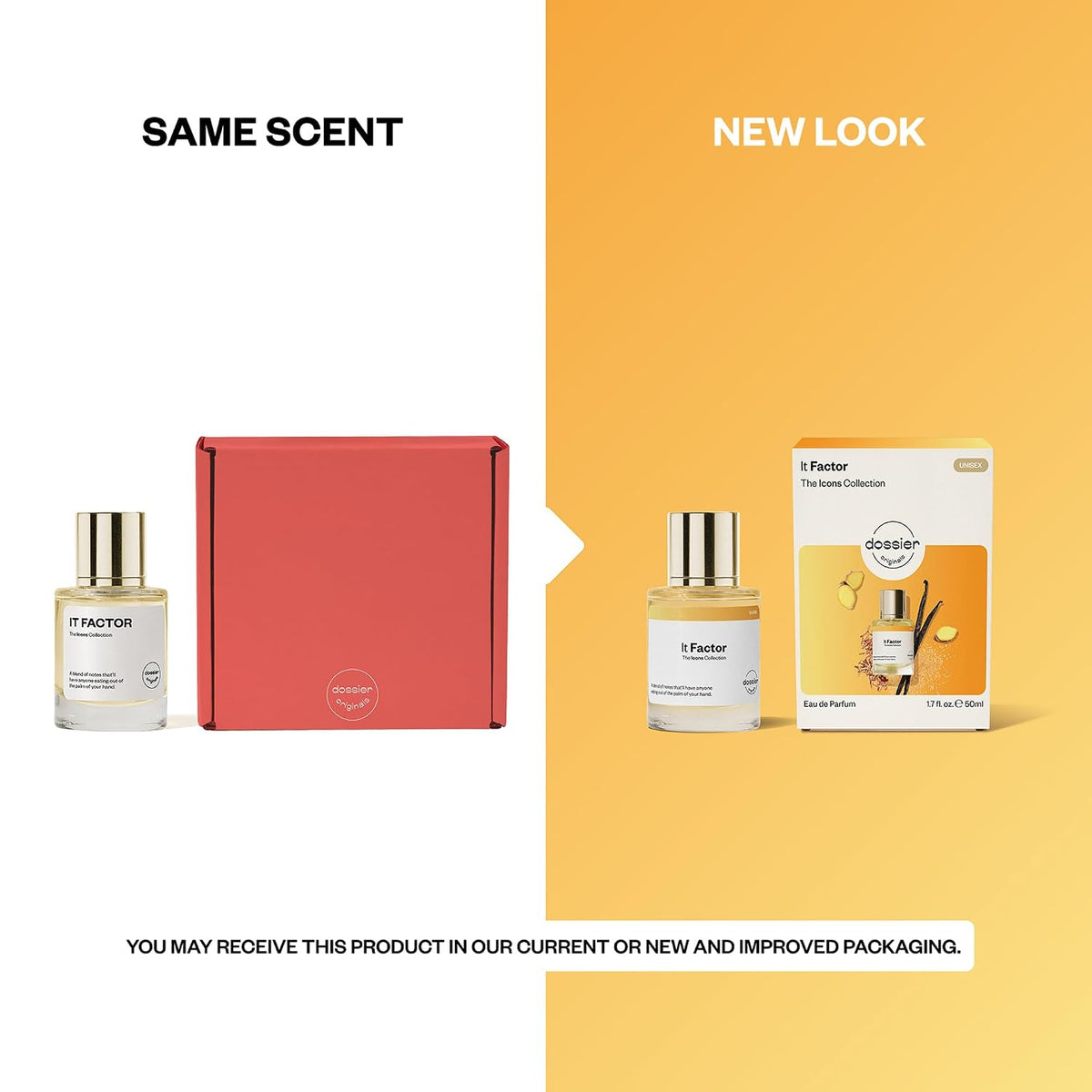 Dossier Originals It Factor Eau de Parfum, 50ml Ginger, Brown Sugar & Sandalwood