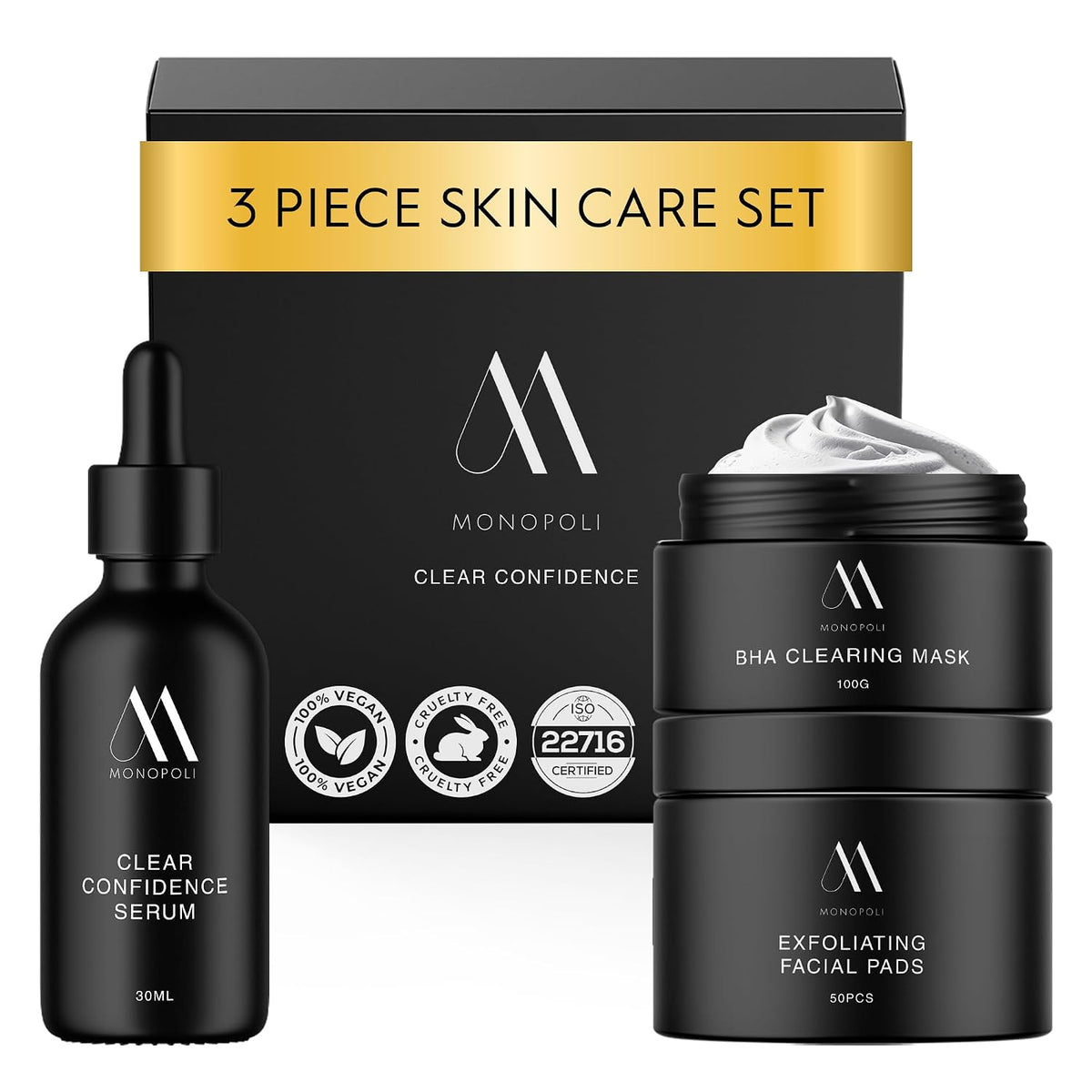 Monopoli Skin Clear Confidence 3-piece kit, wholesale